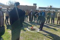 دبستان ۳ کلاسه روستای چشمه پهن و چشمه رشید سیروان کلنگ زنی شد