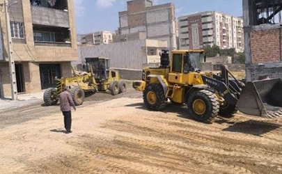 گشایش معابر جدید در محله نسار واقع در بلوار شهید بهشتی